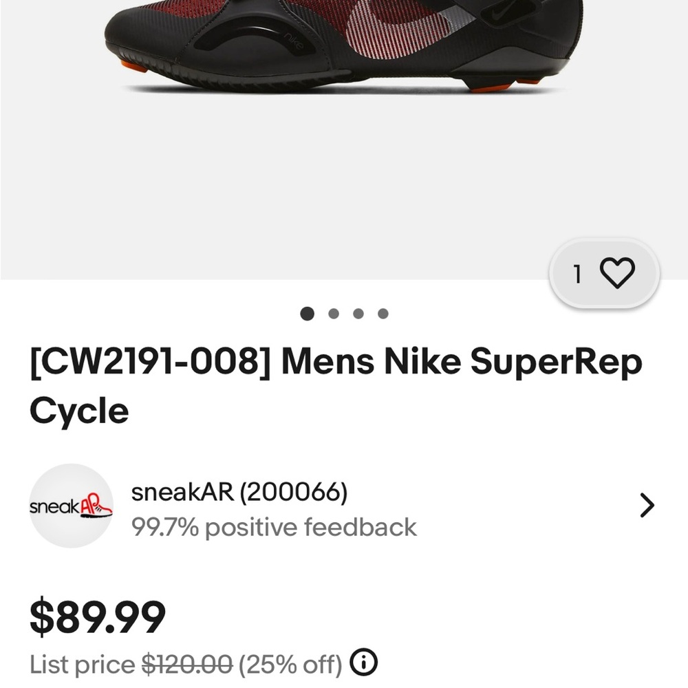 Nike Black and Red Cycling Footwear - Picture 5 of 6